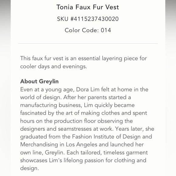 Greylin Faux Fur / Faux Feather Long Vest - so soft! - Picture 16 of 16